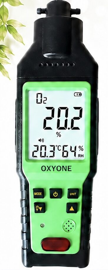 酸素濃度計OXYONE（酸素濃度・気温・湿度を1台で計測）