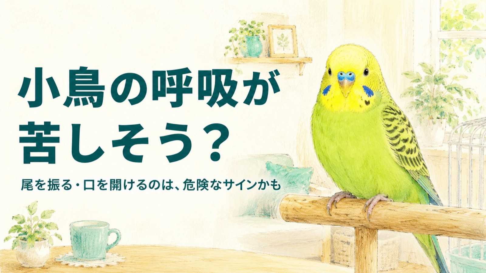 小鳥の呼吸が苦しそう？尾を振る・口を開けるのは危険なサイン